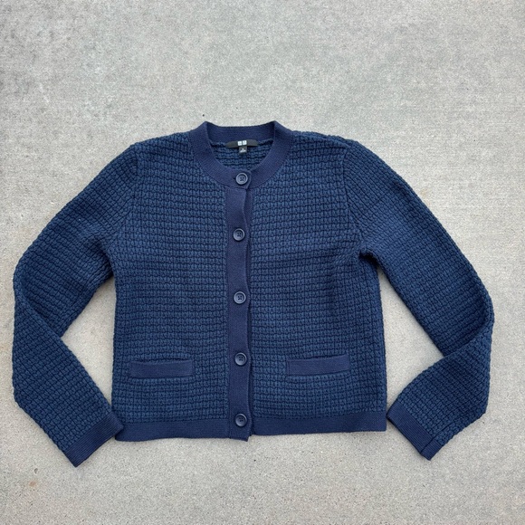 Uniqlo Knitted Short Jacket | Striped - Picture 4 of 7